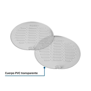 Juego 2 tapas transparentes de PVC para coladera 5