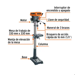16180 / TAPI-15 Taladro de piso 15