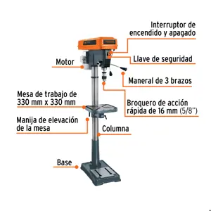 16182 / TAPI-17 Taladro de piso 17