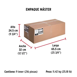 Bolsa con 50 taquetes de plástico 1/4