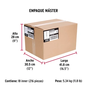 Bolsa con 50 taquetes de plástico 3/16