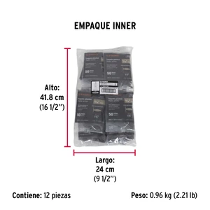 Bolsa con 50 taquetes de plástico 5/16