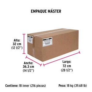 Bolsa con 50 taquetes de plástico 5/16