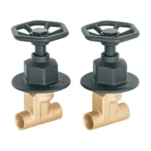 Foset Juego llaves empotrar soldables, volante negro, Túbig