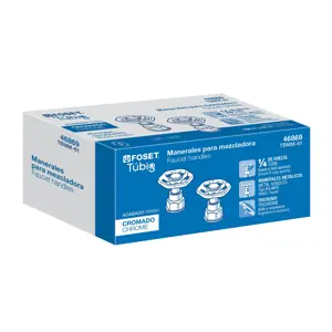 Foset Juego de 2 manerales para mezcladora, volante, cromo, Tubig