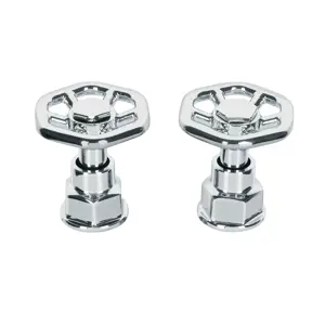 Foset Juego de 2 manerales para mezcladora, volante, cromo, Tubig