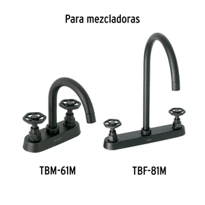 Foset Juego de 2 manerales para mezcladora, volante, negro, Tubig