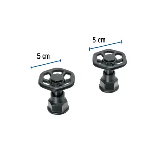 Foset Juego de 2 manerales para mezcladora, volante, negro, Tubig