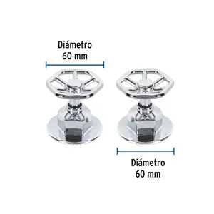Foset Juego de 2 manerales para regadera, volante, cromo, Tubig