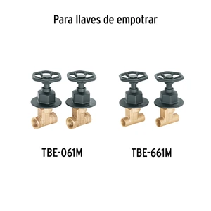 Foset Juego de 2 manerales para regadera, volante, negro, Tubig