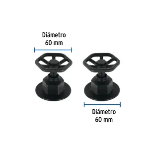 Foset Juego de 2 manerales para regadera, volante, negro, Tubig