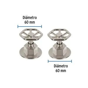 Foset Juego de 2 manerales para regadera, volante, satín, Tubig