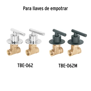 Foset Juego de 2 manerales para regadera, palanca, cromo, Tubig