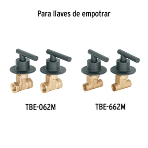 Foset Juego de 2 manerales para regadera, palanca, negro, Tubig