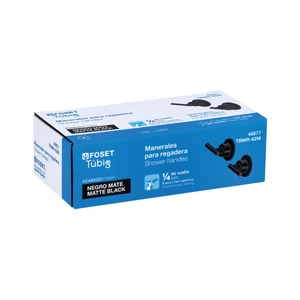 Foset Juego de 2 manerales para regadera, palanca, negro, Tubig