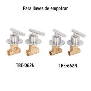 Foset Juego de 2 manerales para regadera, palanca, satín, Tubig