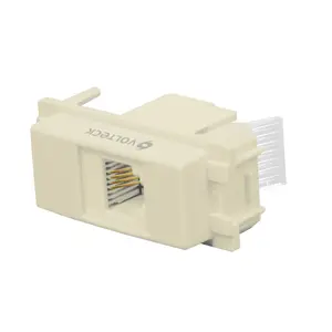 48105 / TE-I Toma de teléfono, línea Italiana, color marfil, Volteck