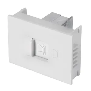 47056 / TE15-EB Volteck Toma de teléfono, 1.5 módulos, línea Española, color blanco