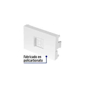 Volteck Toma de teléfono blanco de 1.5 módulos, línea Lisboa