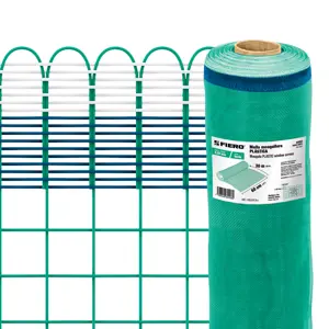 Fiero Rollo de 30 m x 0.6 m de malla mosquitera plástica verde