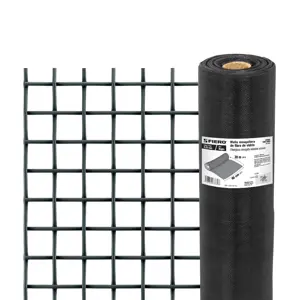 Fiero Rollo de 30 m x 0.9 m malla mosquitera fibra de vidrio negra