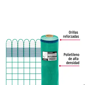 44954 / TEMO-12PV Fiero Rollo de 30 m x 1.2 m de malla mosquitera plástica verde