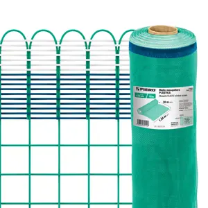 44954 / TEMO-12PV Fiero Rollo de 30 m x 1.2 m de malla mosquitera plástica verde