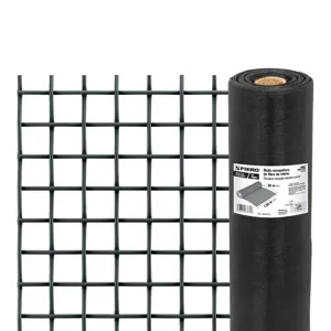 Fiero Rollo de 30 m x 1.5 m malla mosquitera fibra de vidrio negra