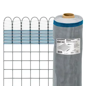 Fiero Rollo de 30 m x 1.7 m de malla mosquitera plástica gris