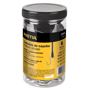 25094 / TENS-6 Juego de 6 tensores elásticos, Pretul