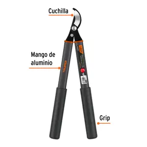 Tijera para ramas 38 cm, mgos de aluminio, TRUPER EXPERT