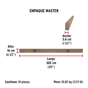Tubo ovalado para clóset, 3.0 m, acero cromado, Hermex