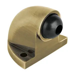 Tope tipo codo para puerta,latón antiguo, Hermex