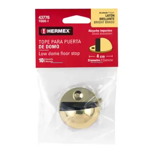 43776 / TODO-1 Tope tipo domo para puerta, acabado latón, Hermex
