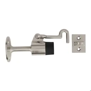 48596 / TOGA-3 Tope metálico para puerta con gancho, Hermex