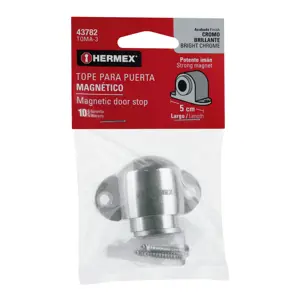 43782 / TOMA-3 Tope para puerta magnético, acabado cromo, Hermex
