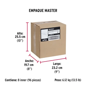 Cuña tope de caucho sintético para puerta de 12 cm, Hermex