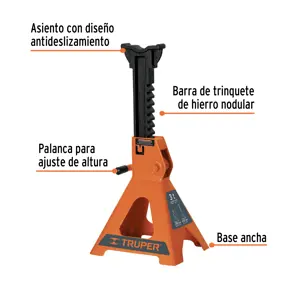 14843 / TORAU-3 Caja con 2 torres de 3 ton para auto, Truper