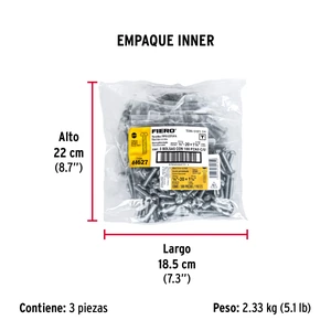 Bolsa con 100 tornillos 1/4 