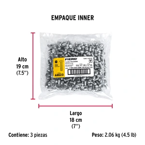 Bolsa con 150 tornillos 1/4 