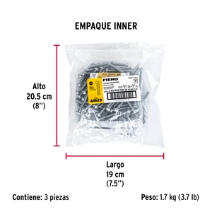 Bolsa con 50 tornillos 1/4 
