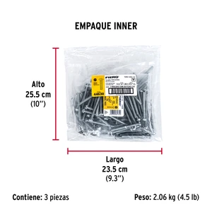 Bolsa con 50 tornillos 1/4 