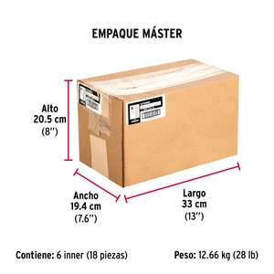 Bolsa con 50 tornillos 1/4 
