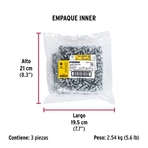 Bolsa con 150 tornillos 1/4 