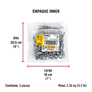 Bolsa con 150 tornillos 1/4 