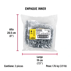 Bolsa con 300 tornillos 1/8