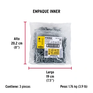 Bolsa con 350 tornillos 1/8