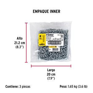 Bolsa con 500 tornillos 1/8