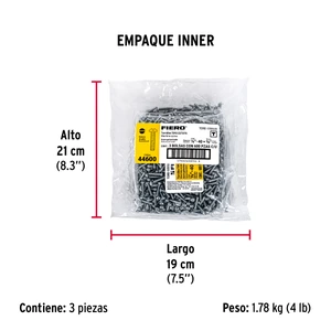 Bolsa con 600 tornillos 1/8