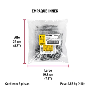 Bolsa con 150 tornillos 3/16